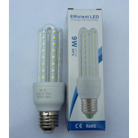 Lampa LED 9W E27  100 LM  silti balts