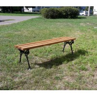 Dārza sols bez atzveltnes ar čuguna kājam 100 cm