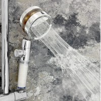 Dušas galva klausule ar turbīnu ventilatoru ūdens taupīšanai un spiediena palielināšanai